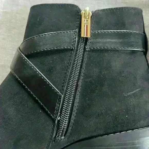 Tommy Hilfiger black booties 9. Brand new never worn. 2” heel. Gold accents - Picture 14 of 15
